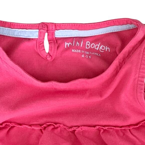 Mini Boden Pink Tiered Ruffle Sleeveless Top Size 4-5 - Picture 5 of 7